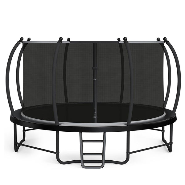 Daolar Outdoor Trampoline Diameter 244/305/366/427 cm Barnetrampolinhage med sikkerhetsnett og stige, opptil 300 kg