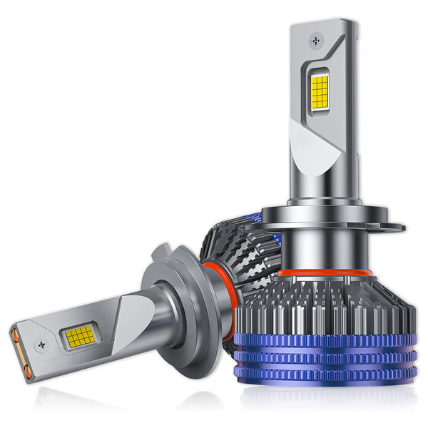 Daolar Ampoules LED Xenon H7, 130W 27000LM Ampoule de Phare Super Lumineuse, Double Caloduc, Sans Erreur CANBUS pour H4 H7 H11 9005 9006