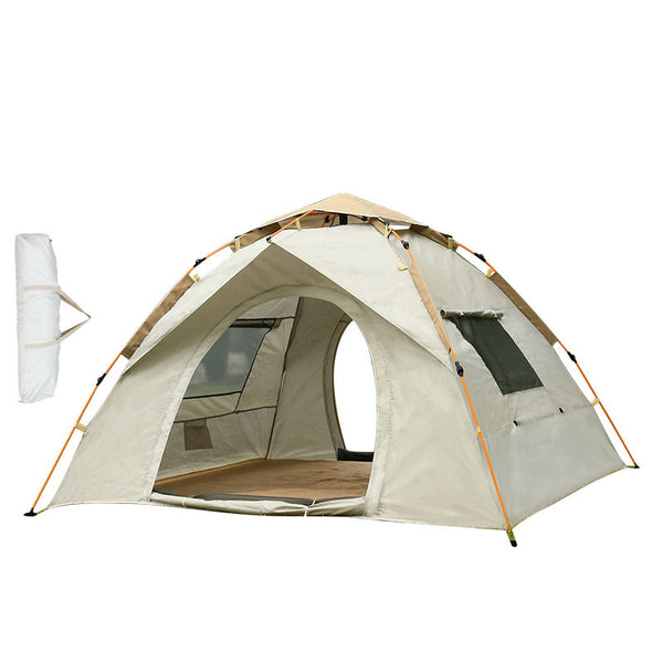 Daolar Tente de Camping 3 Personnes Léger Pop Up Tente Imperméable et Coupe-Vent Tente de Camping avec Tente Extérieure Amovible Bâche pour Familles, Camping