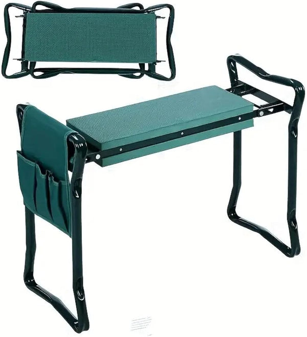 Daolar Kneebench Siège de jardin Kneeler avec coussin doux pour le jardinage, jardin Kneeler, tabouret de jardin pliable jusqu'à 170 kg avec 2 sacs à outils, chaise de jardin pour se mettre à genoux et s'asseoir